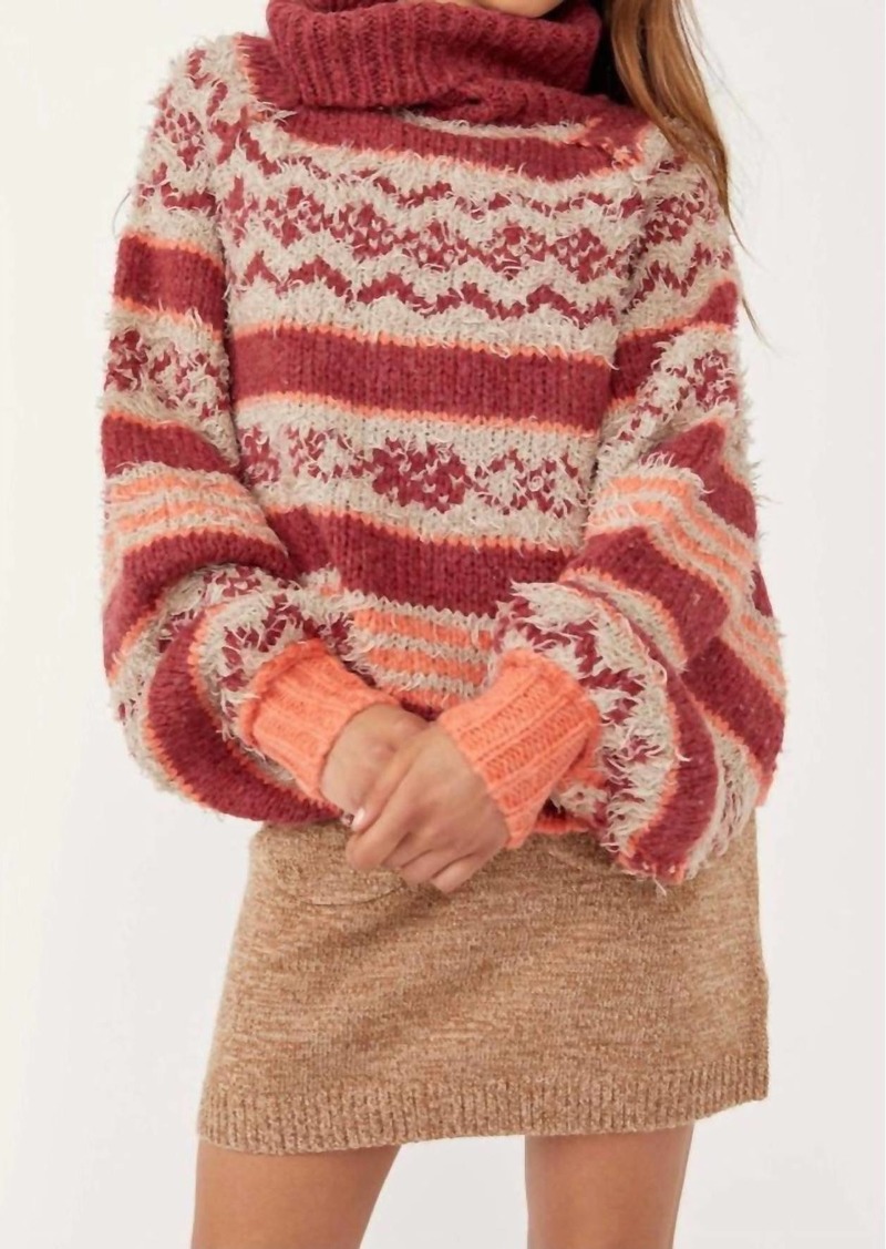 Free People Check Me Out Pullover In Red