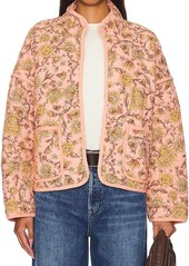 Free People Chloe Jacket In Peach Combo