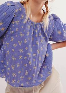 Free People Chloe Printed Top In Purple