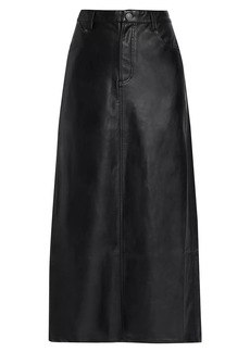 Free People City Slicker Vegan Leather Maxi Skirt