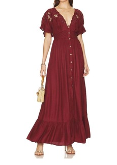 Free People Colette Maxi Dress In Cinnamon Brown