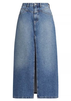 Free People Come As You Are Denim Maxi Skirt