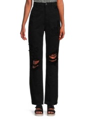 Free People CRVY Straight Shooter High Rise Ripped Jeans