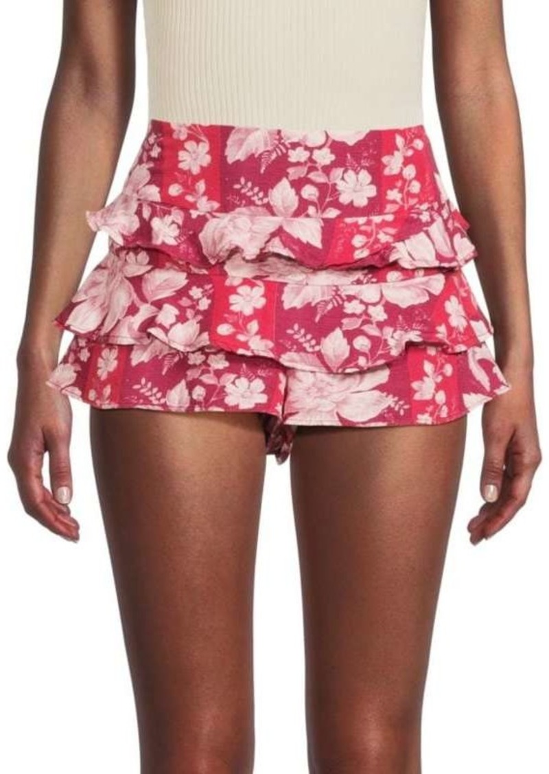 Free People Days Gone By Floral Smocked Shorts