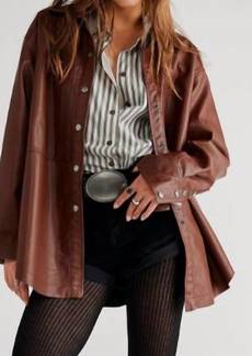 Free People Easy Rider Vegan Jacket In Desert Topaz