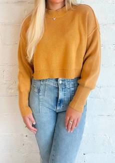 Free People Easy Street Crop Pullover In Yellow