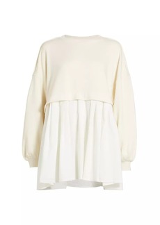 Free People Eleanor Pleated Trapeze Sweatshirt