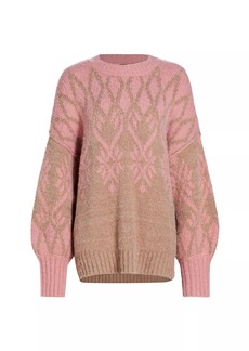Free People Fireside Cotton-Blend Crewneck Sweater