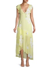 Free People Floral Waterfall Maxi Dress