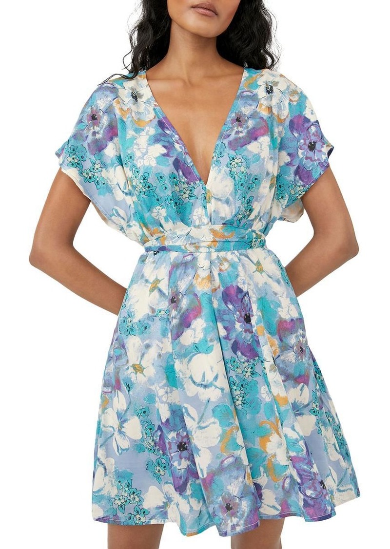 Free People Freddy Womens Modal Blend Floral Fit & Flare Dress