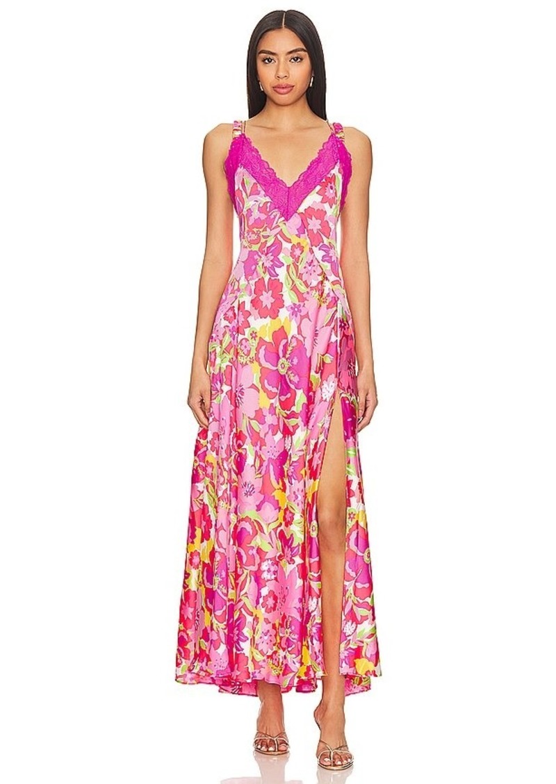 Free People All A Bloom Maxi Dress In Neon Pop Combo