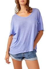 Free People All I Need Linen & Cotton T-Shirt