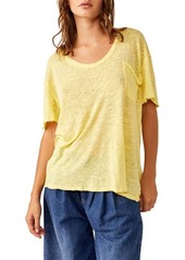Free People All I Need Linen & Cotton T-Shirt