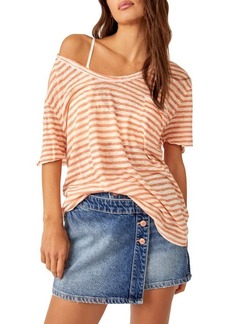 Free People All I Need Stripe Linen & Cotton T-Shirt