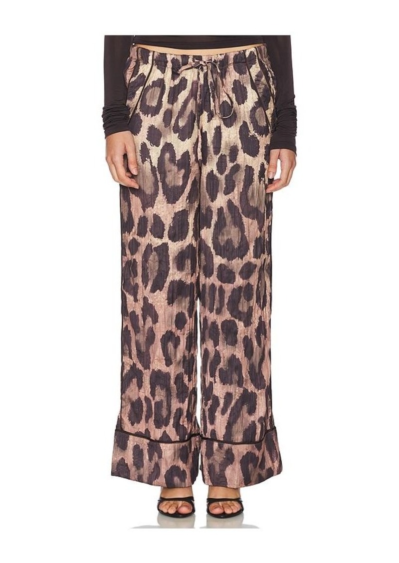 Free People All Out Satin Leopard Pant