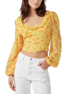 Free People Another Life Print Crop Top