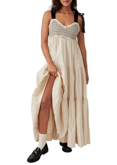 Free People Bluebell Smocked Bodice Tiered Maxi Sundress