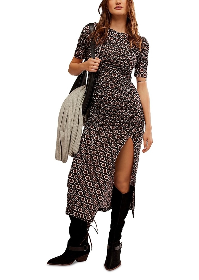 Free People Briella Ruched Midi Dress