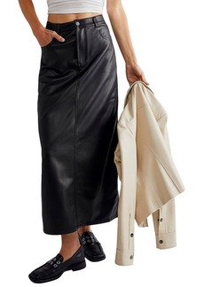 Free People City Slicker Faux Leather Maxi Skirt