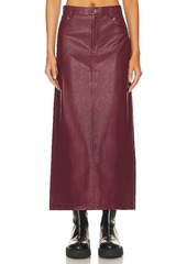 Free People x We The Free City Slicker Leather Maxi Skirt