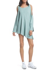 Free People Clear Skies Cold Shoulder Tunic in Mint at Nordstrom