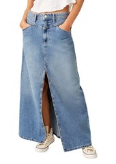 Free People Come as You Are Denim Maxi Skirt
