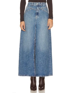 Free People x We The Free Come As You Are Denim Maxi Skirt