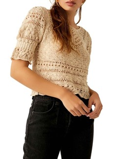 Free People Country Romance Open Stitch Crop Top