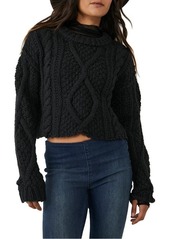 Free People Cutting Edge Cotton Cable Sweater