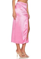 Free People Dakota Satin Midi Skirt