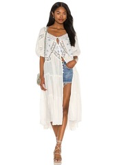 Free People Delilah Embroidered Maxi Top