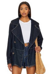 Free People Denim Car Coat