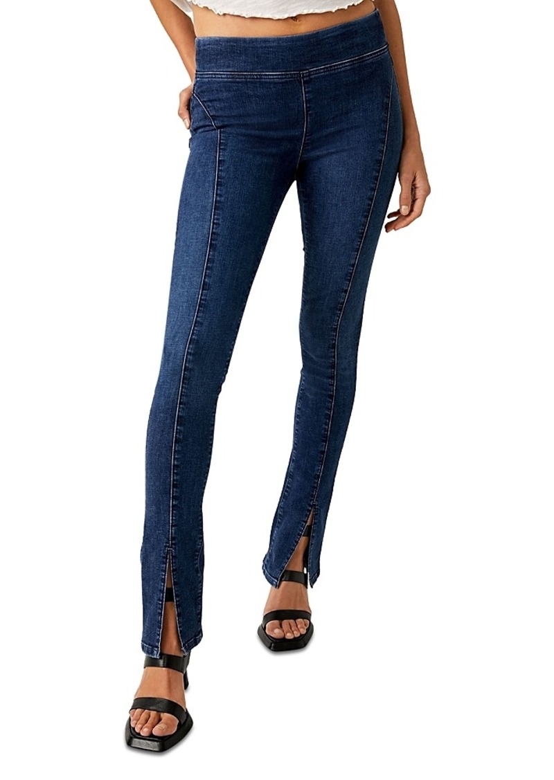 Free People Double Dutch Pull On Slit Skinny Jeans