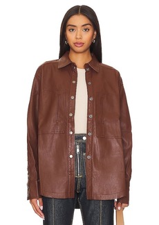 Free People Easy Rider Faux Leather Shacket