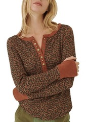 Free People Everest Thermal Henley in Leopard Combo at Nordstrom