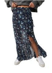 Free People Edge Floral Side Tie Maxi Skirt