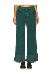 Free People x We The Free Final Countdown Wide Leg In Luke Green