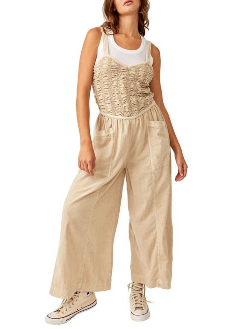 Free People Forever Always Cotton Wide Leg Jumpsuit