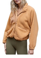 Free People FP Movement Hit the Slopes Fleece Jacket in Moroccan Amber at Nordstrom