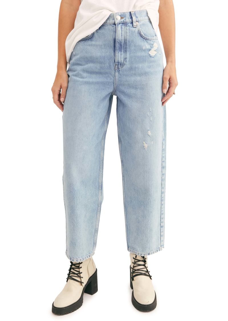 Free People Frank Dad Jeans (Icy Blue)