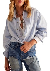 Free People Freddie Oversize Cotton Button-Up Shirt