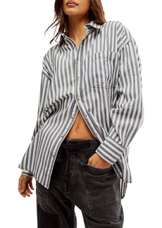 Free People Freddie Stripe Oversize Button-Up Shirt