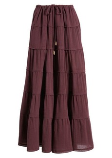 Free People free-est Simply Smitten Tiered Cotton Maxi Skirt