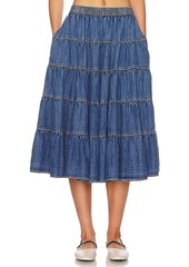 Free People Full Swing Chambray Midi