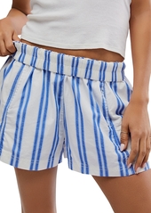 Free People Get Free Striped Pull On Shorts