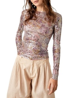 Free People Gold Rush Sequin Top