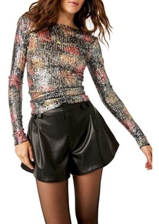 Free People Gold Rush Sequin Top