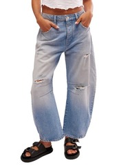 Free People Good Luck Mid Rise Barrel Leg Jeans