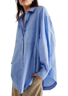 Free People Happy Hour Oversize Poplin Button-Up Shirt
