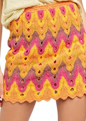 Free People Heat of the Moment Crochet Miniskirt